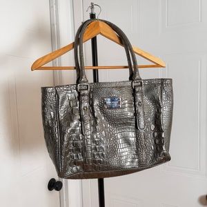 Nine West Silver crocodile Purse